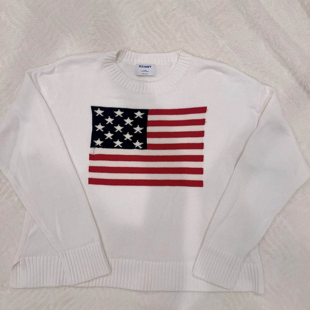 Preppy flag sweater